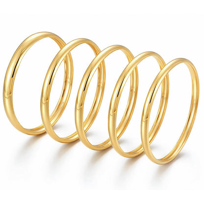 Gold Stackable Bangle Set 5 Gold african bangles The Nichole Collection