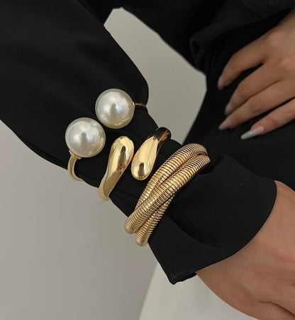 Gold Stackable Bangle Set The Nichole Collection