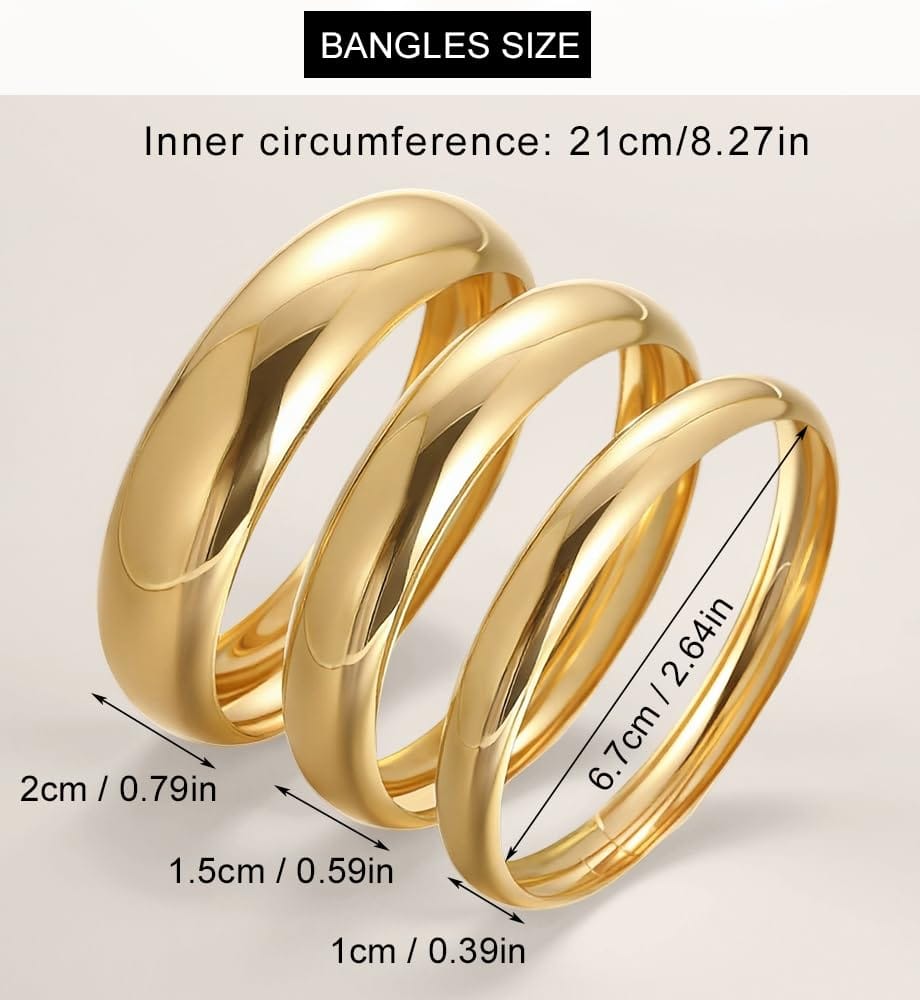 Gold Stackable Bangle Set The Nichole Collection