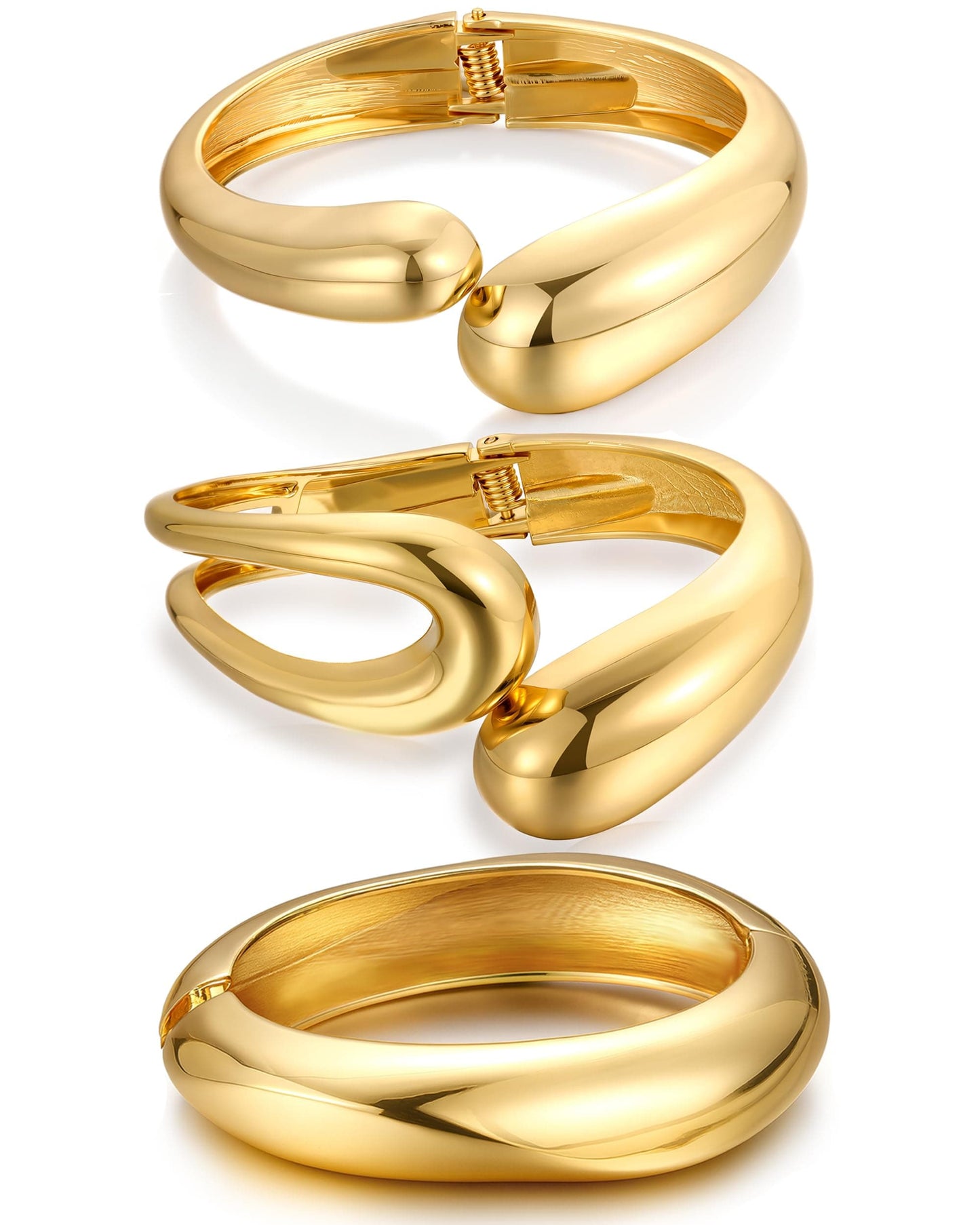 Gold Stackable Bangle Set A9-gold The Nichole Collection
