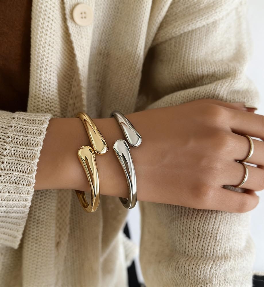 Gold Stackable Bangle Set The Nichole Collection