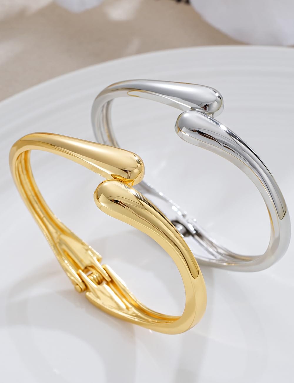 Gold Stackable Bangle Set The Nichole Collection