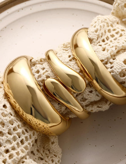 Gold Stackable Bangle Set The Nichole Collection