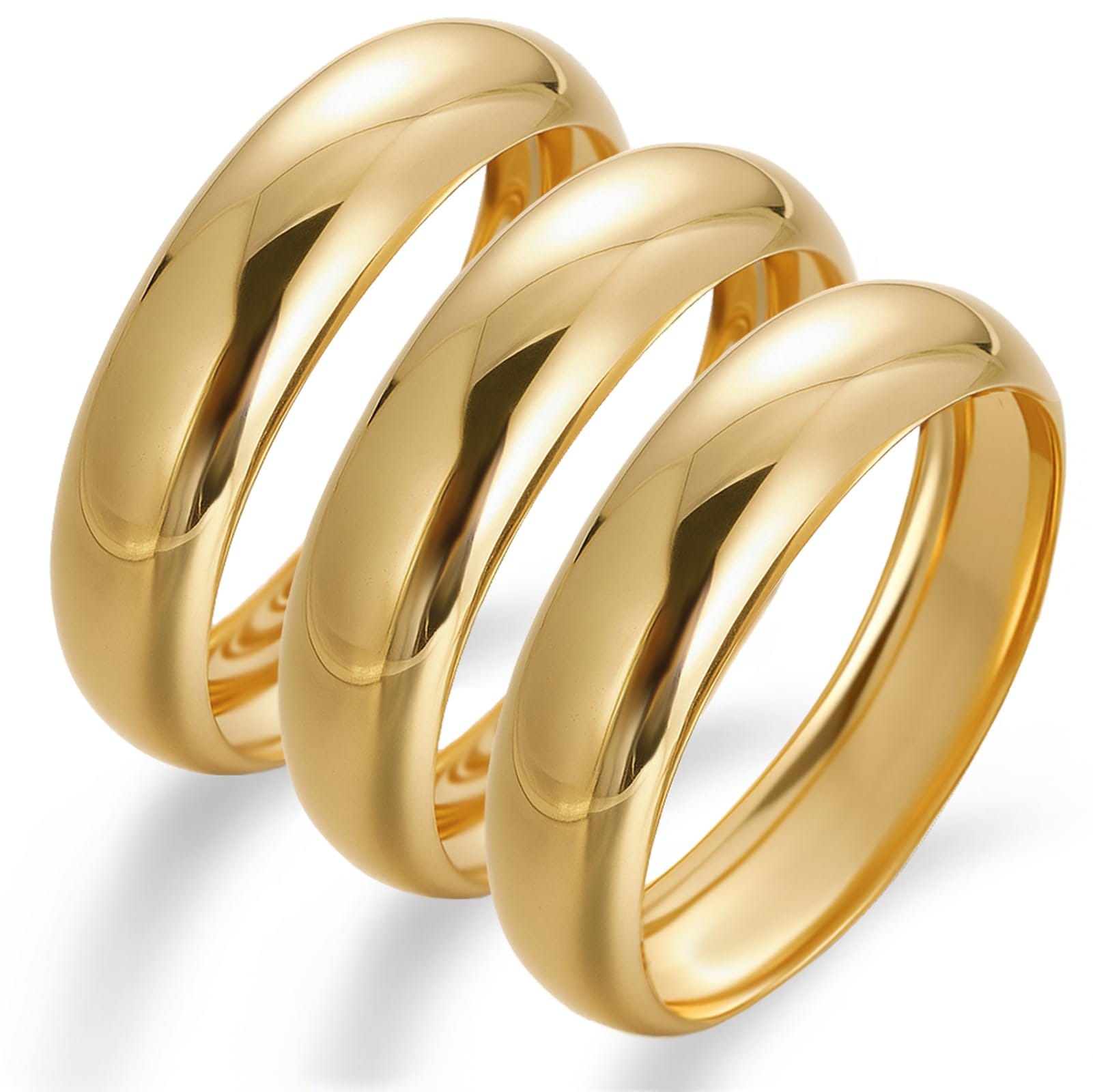 Gold Stackable Bangle Set A3-gold The Nichole Collection