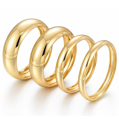 Gold Stackable Bangle Set 4 chunky gold bangles The Nichole Collection