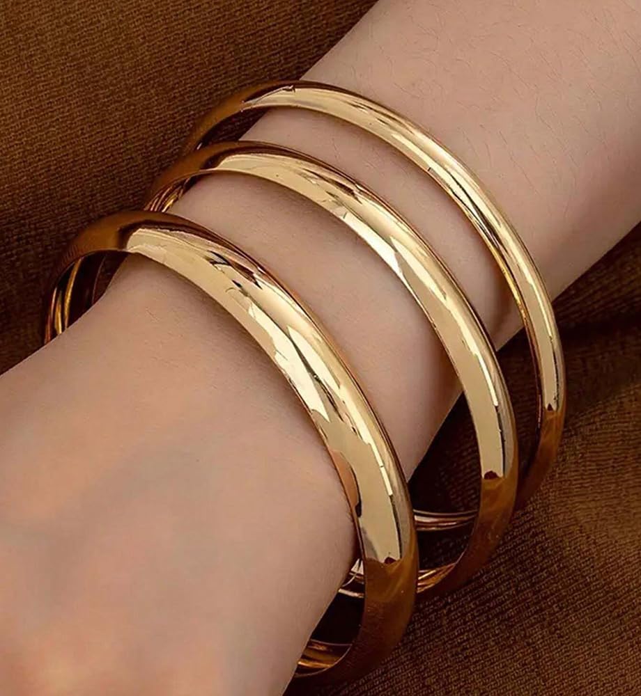 Gold Stackable Bangle Set The Nichole Collection