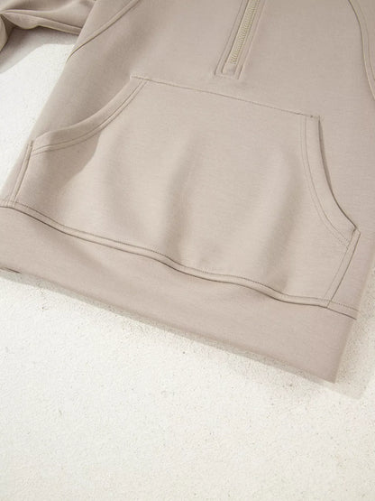 Half Zip Long Sleeve Hoodie and Pants 2pcs Outfit Women's Sets The Nichole Collection