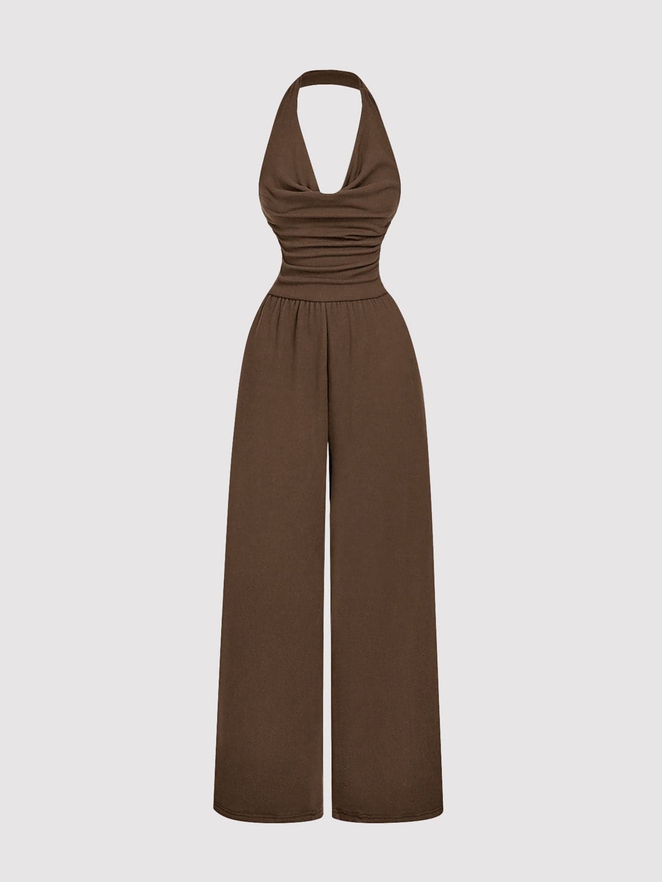 Halter Neck Wide Leg Jumpsuit The Nichole Collection
