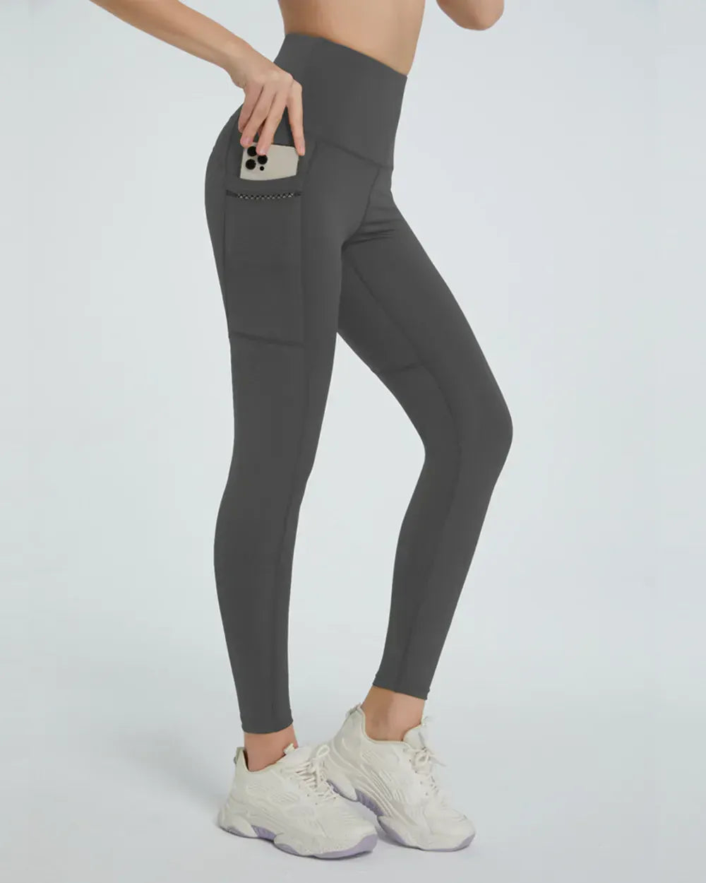 High Waist Active Leggings Dark Gray / S The Nichole Collection