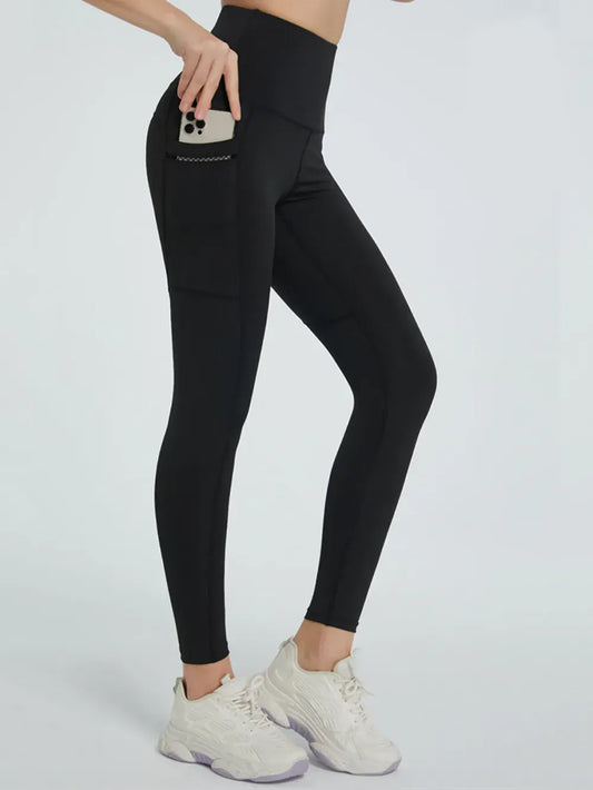 High Waist Active Leggings Black / S The Nichole Collection