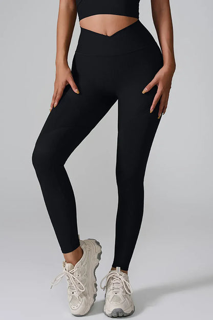 High Waist Active Leggings Black / S The Nichole Collection