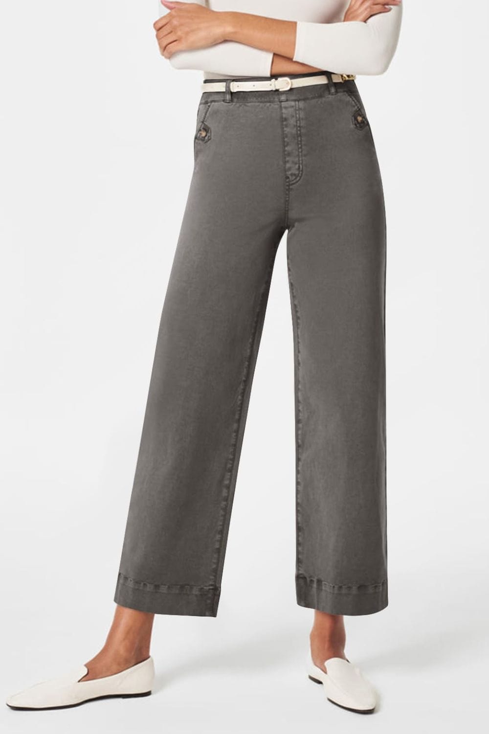 High Waist Jeans with Pockets – Classic, Stylish & Versatile Dark Gray / S The Nichole Collection