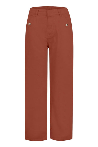 High Waist Jeans with Pockets – Classic, Stylish & Versatile Caramel / S The Nichole Collection