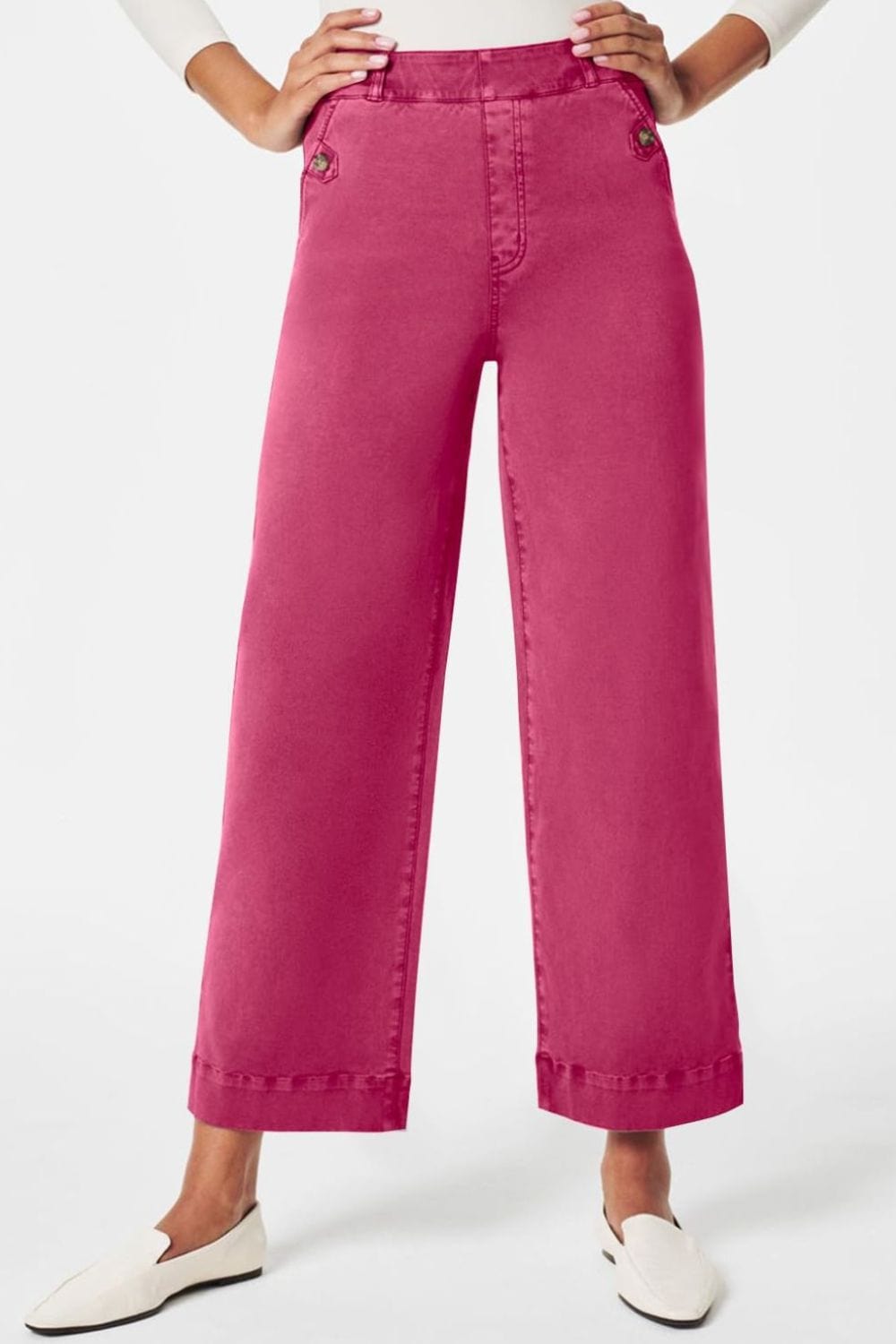 High Waist Jeans with Pockets – Classic, Stylish & Versatile Fuchsia Pink / S The Nichole Collection