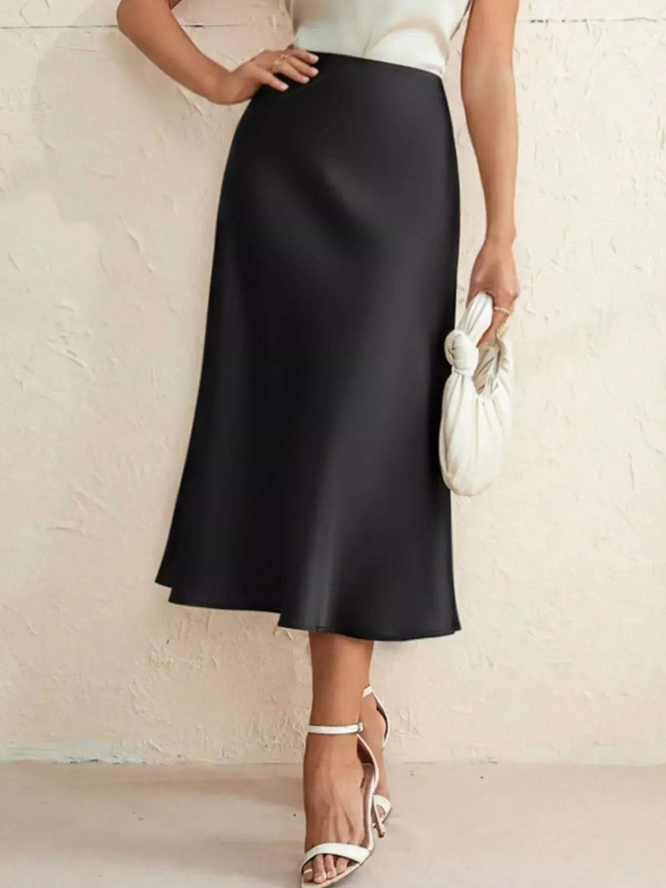 High Waist Midi Skirt The Nichole Collection