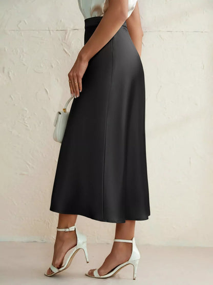 High Waist Midi Skirt The Nichole Collection