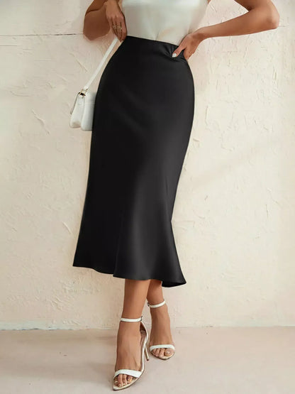 High Waist Midi Skirt The Nichole Collection