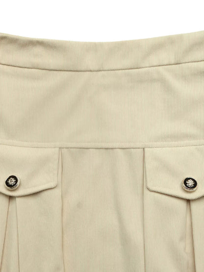 High Waist Pleated Midi Skirt The Nichole Collection - Official Site