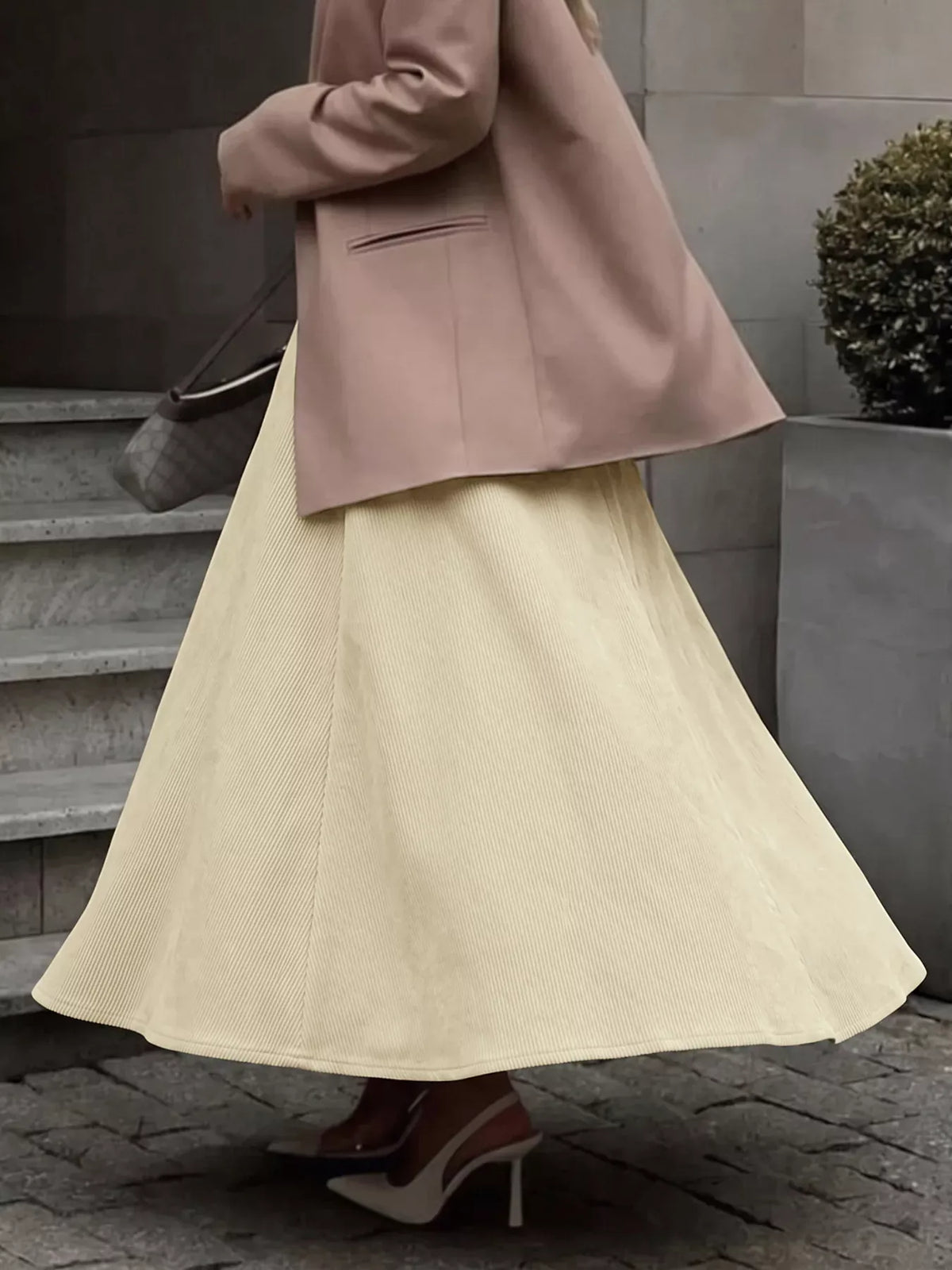 High Waist Pleated Midi Skirt The Nichole Collection - Official Site