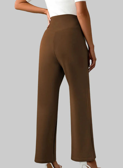 High Waist Straight Leg Pants Dress Pants The Nichole Collection
