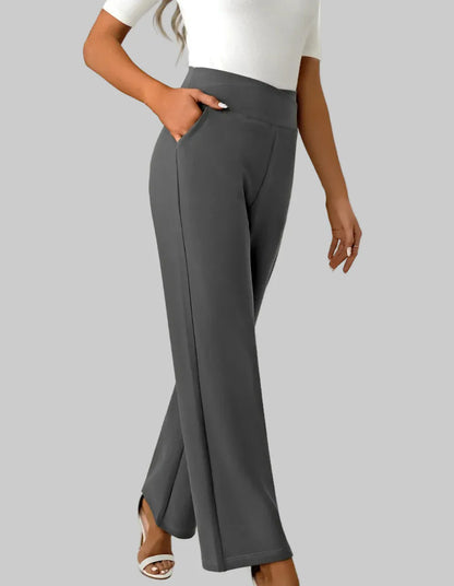 High Waist Straight Leg Pants Dress Pants The Nichole Collection