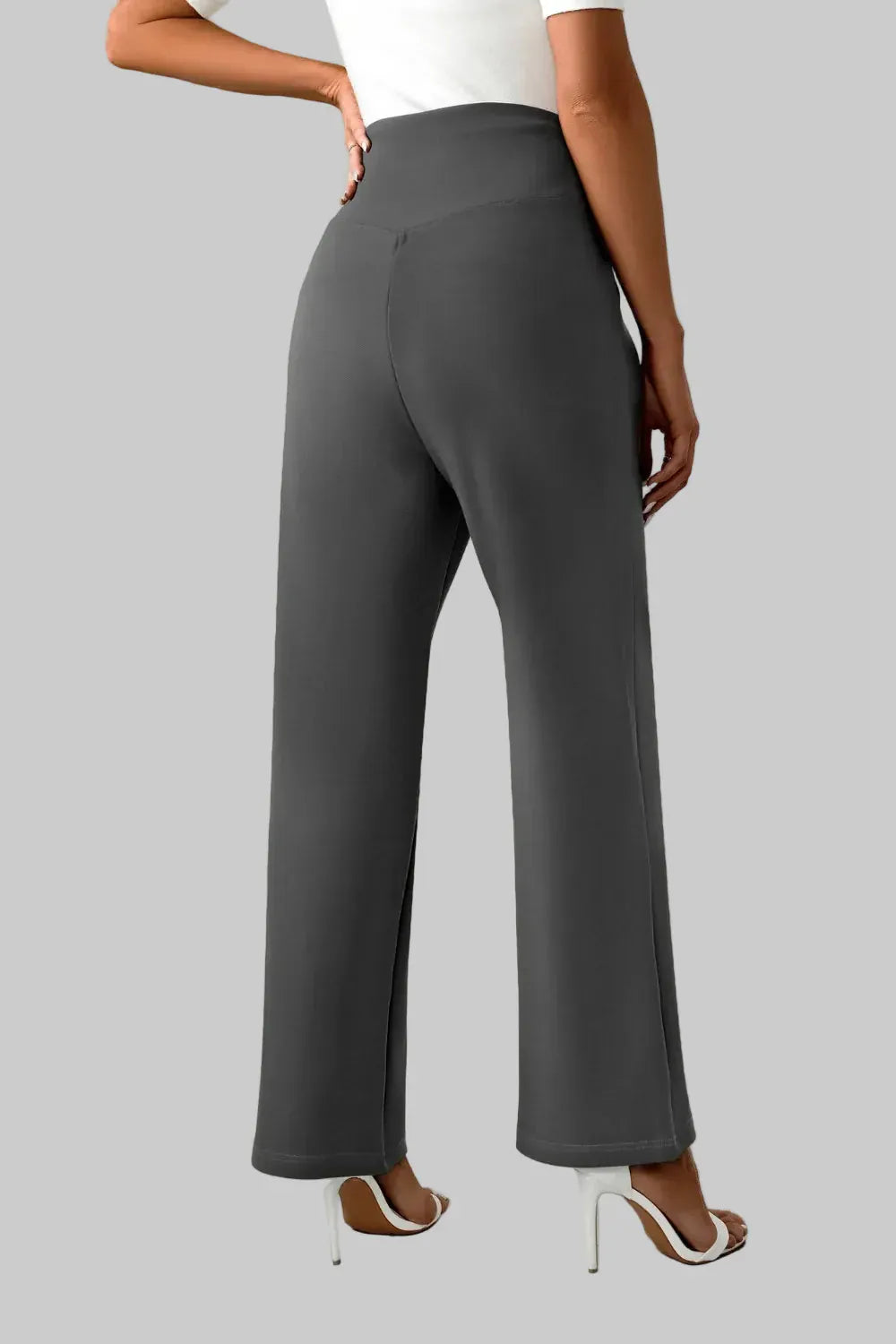High Waist Straight Leg Pants Dress Pants The Nichole Collection