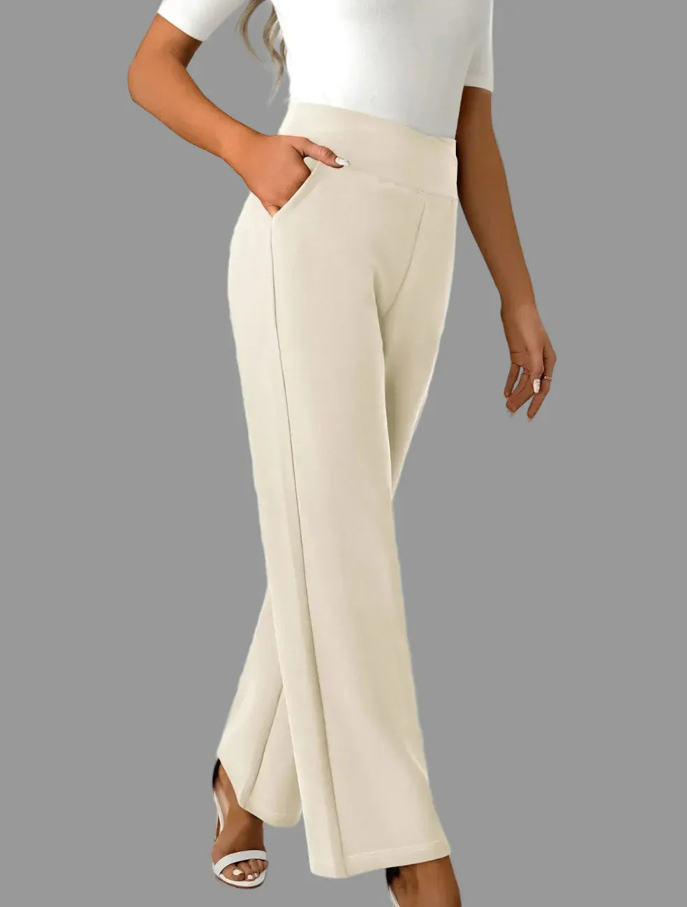 High Waist Straight Leg Pants Dress Pants The Nichole Collection
