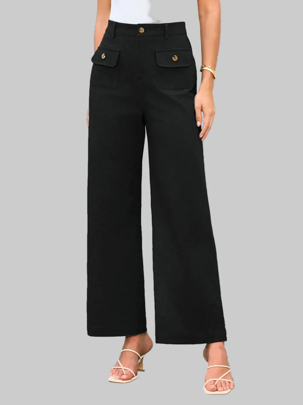 High Waist Wide Leg Pants Dress Pants The Nichole Collection