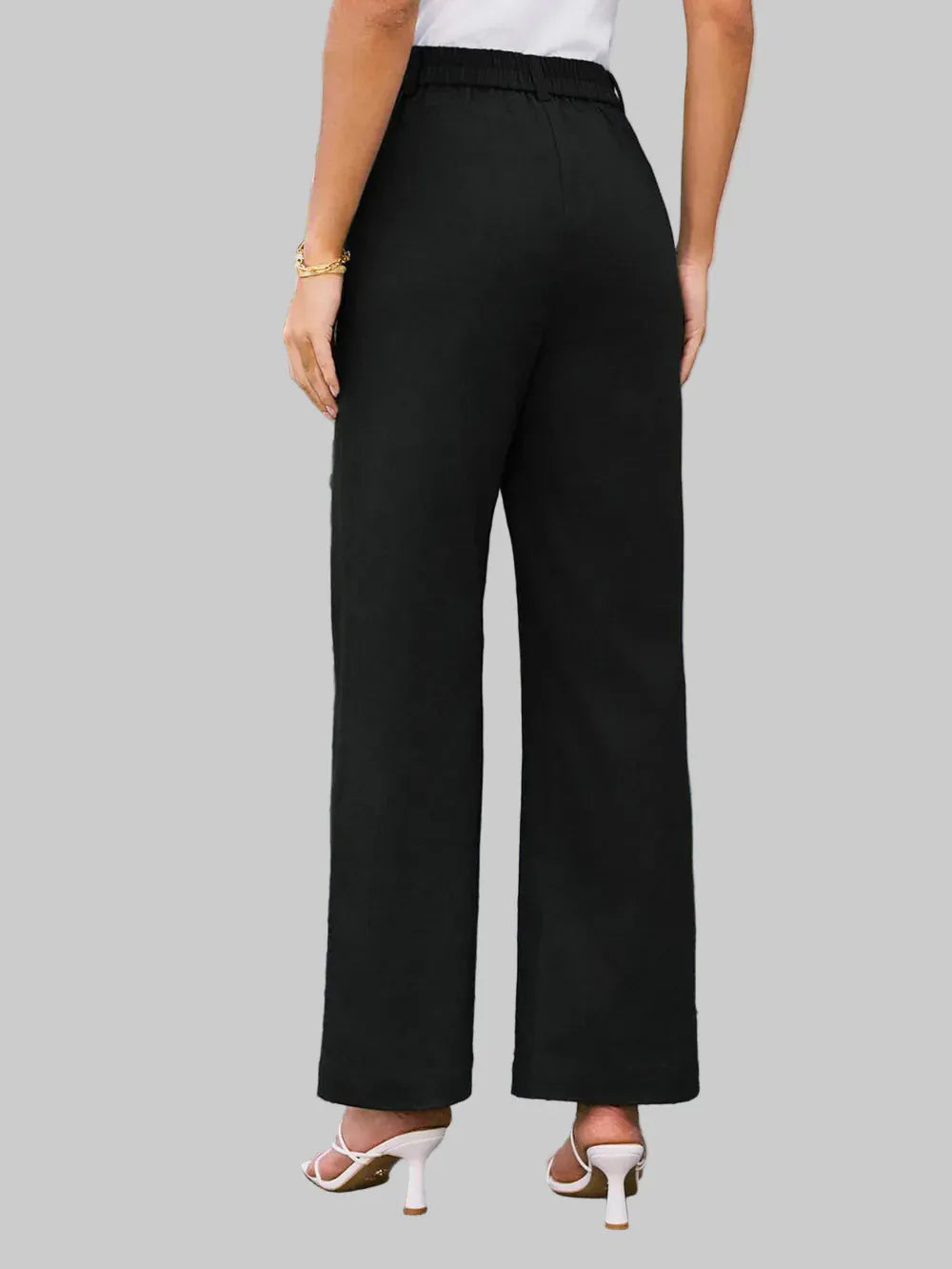 High Waist Wide Leg Pants Dress Pants The Nichole Collection
