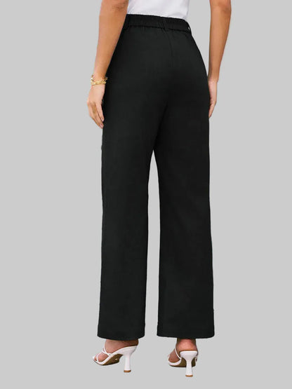 High Waist Wide Leg Pants Dress Pants The Nichole Collection