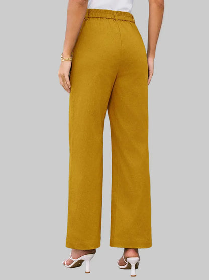 High Waist Wide Leg Pants Dress Pants The Nichole Collection