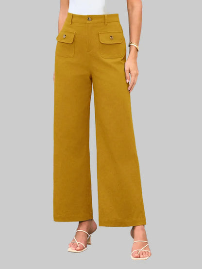 High Waist Wide Leg Pants Dress Pants The Nichole Collection