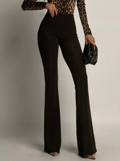 High-Waisted Flared Pants Dress Pants The Nichole Collection