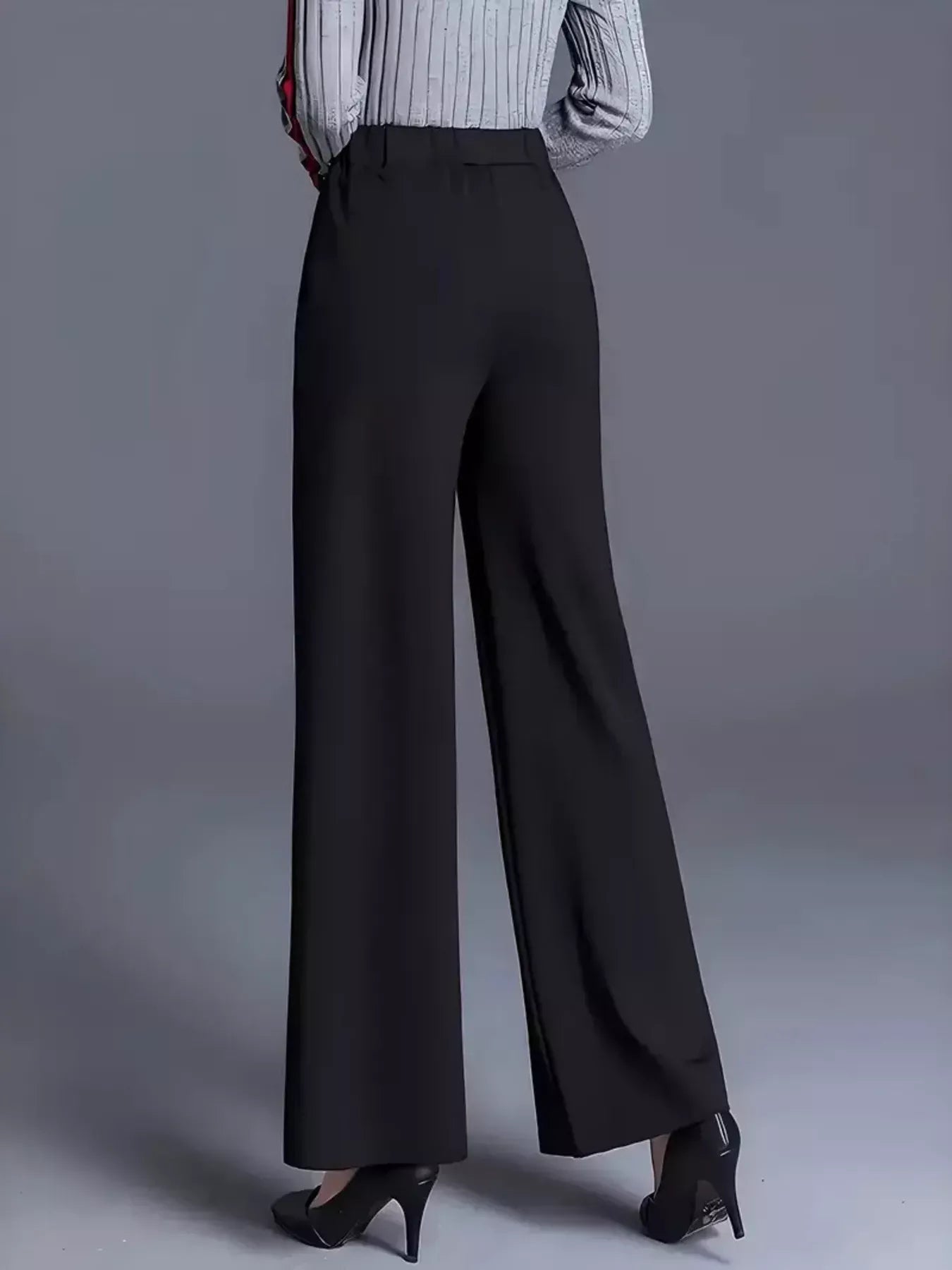 High-Waisted Wide Leg Pants Dress Pants The Nichole Collection