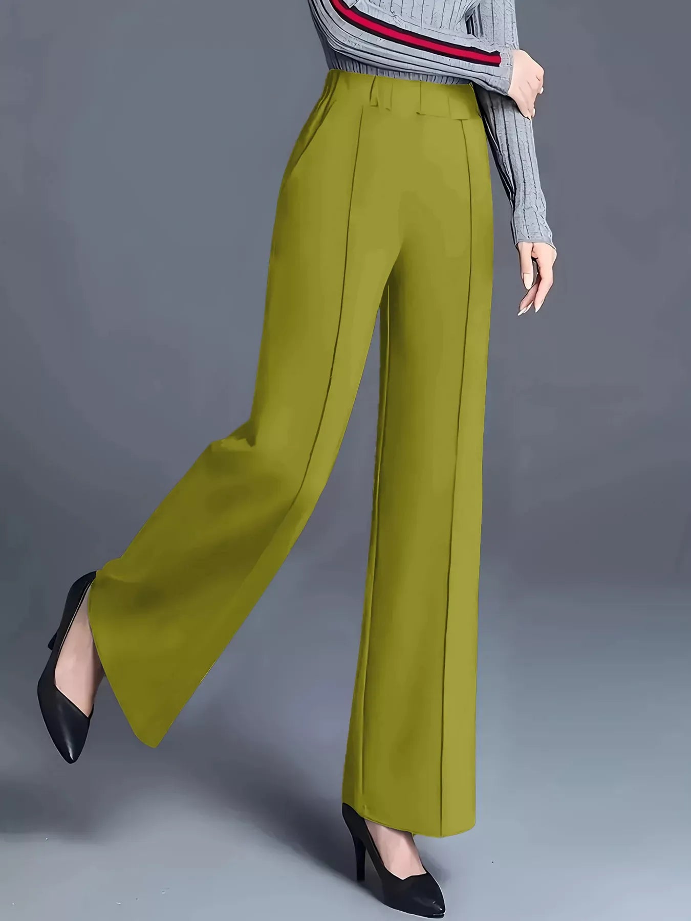 High-Waisted Wide Leg Pants Dress Pants The Nichole Collection