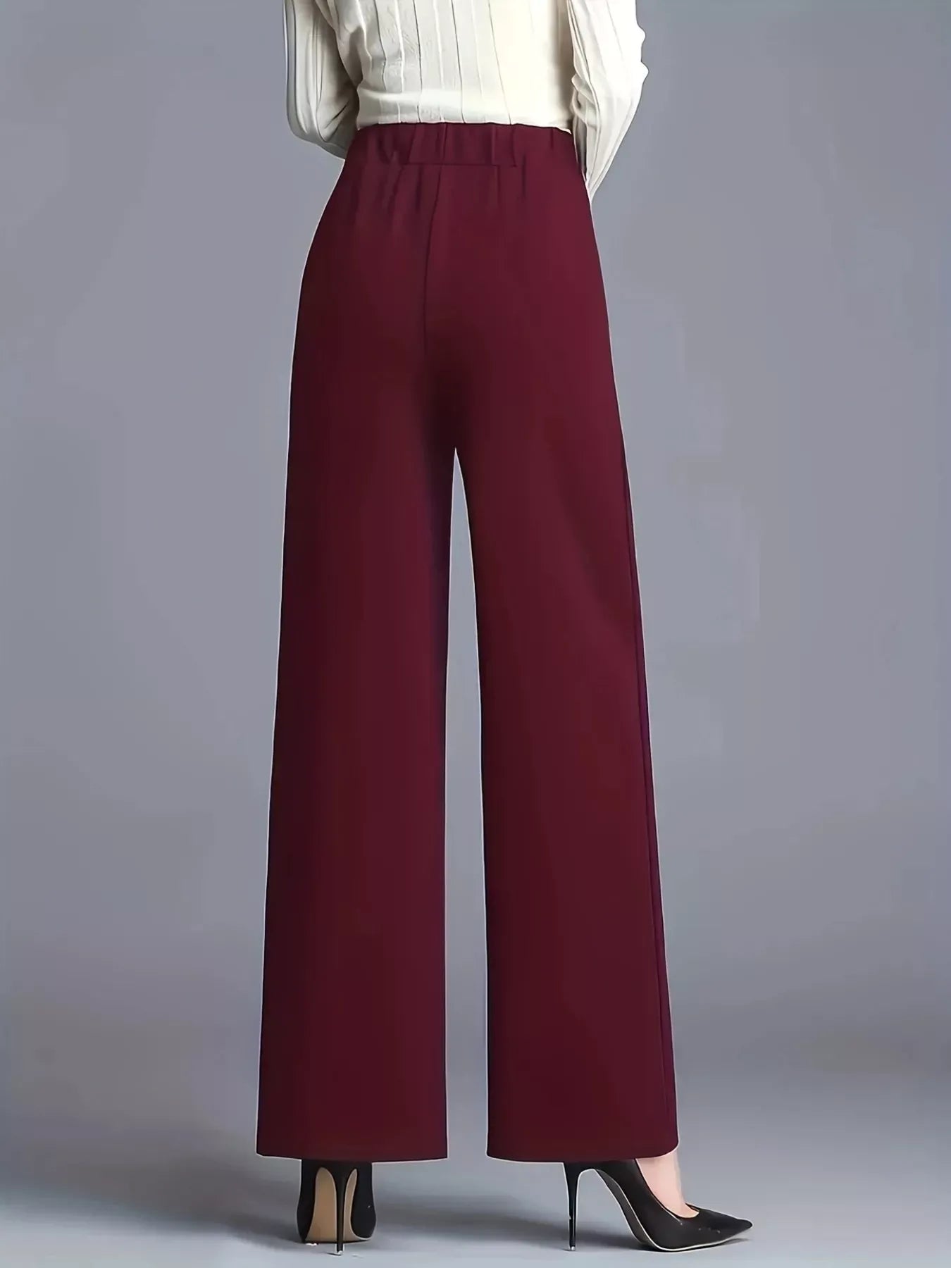 High-Waisted Wide Leg Pants Dress Pants The Nichole Collection