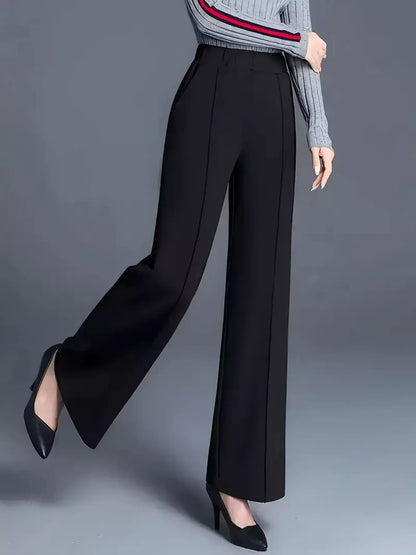 High-Waisted Wide Leg Pants Dress Pants The Nichole Collection