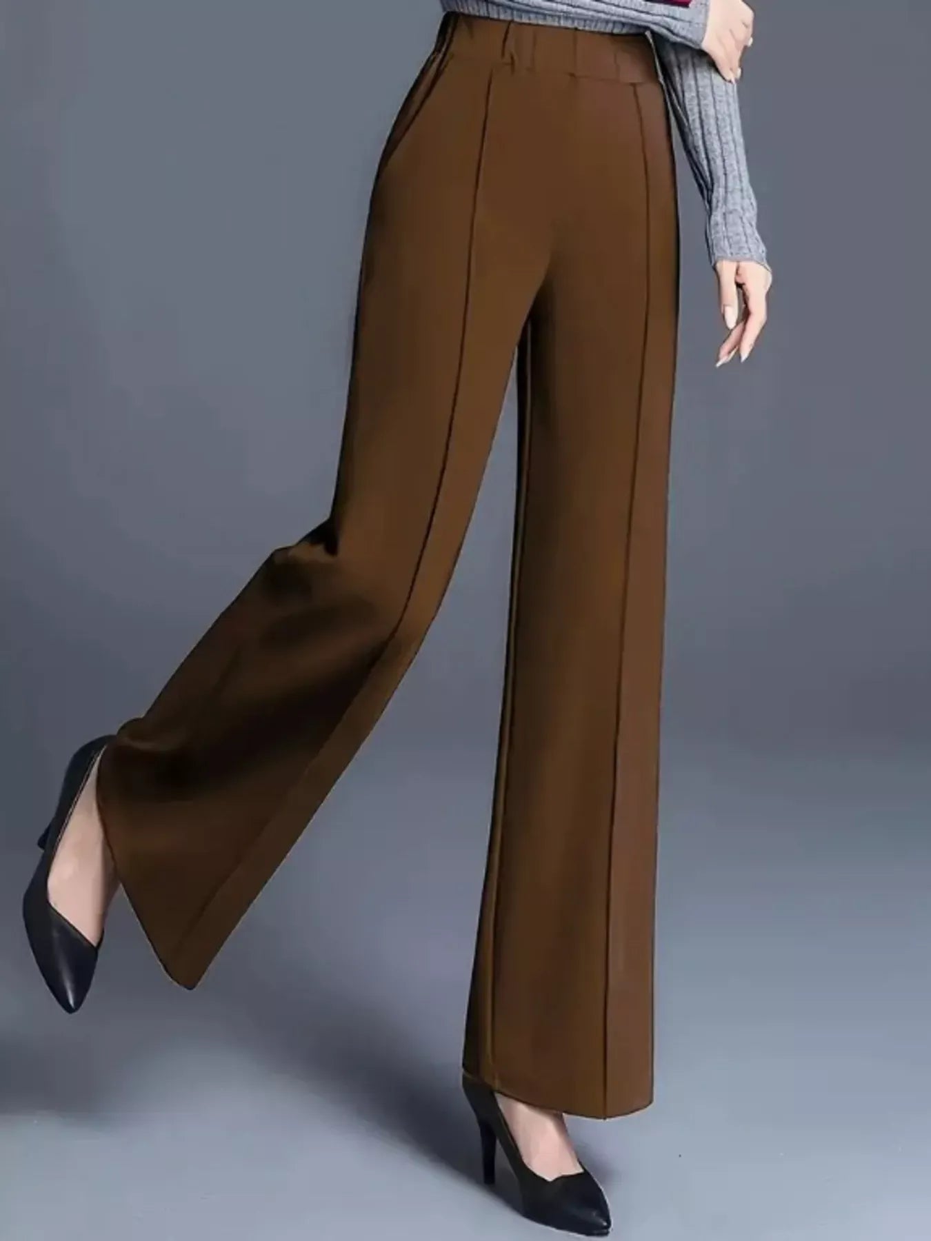 High-Waisted Wide Leg Pants Dress Pants The Nichole Collection
