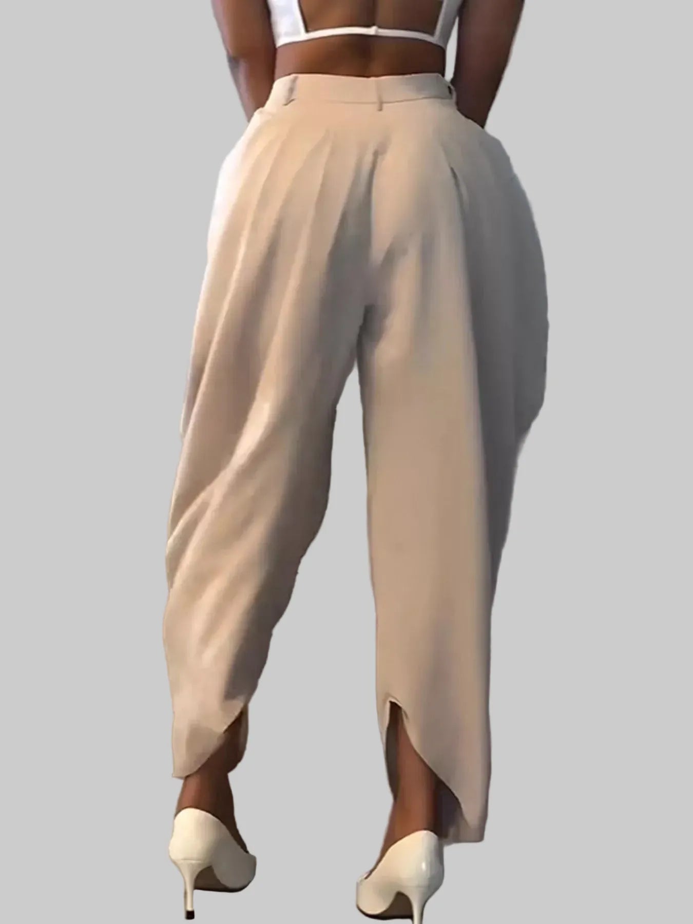 High-Waisted Wide Leg Pleated Pants The Nichole Collection