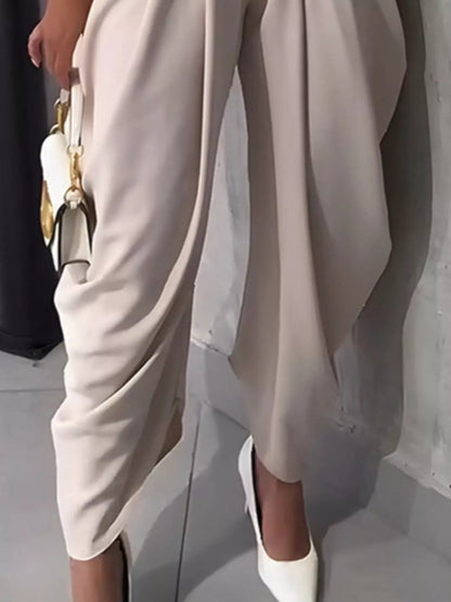 High-Waisted Wide Leg Pleated Pants The Nichole Collection