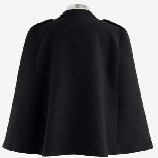Women's Double Breasted Wool Cape