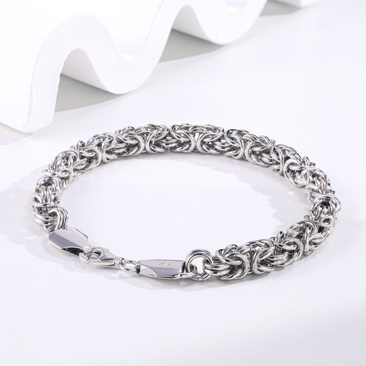 Italian Handmade Elegant Sterling Silver Rope Bracelet 925 Italian Silver The Nichole Collection