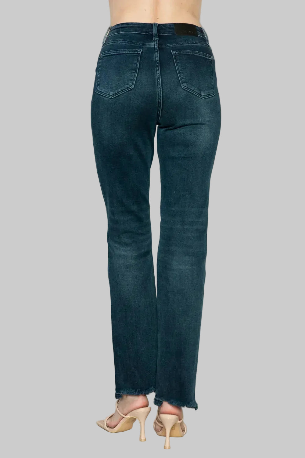 Judy Blue Button Fly Hem Destroy Straight Jeans The Nichole Collection - Official Site