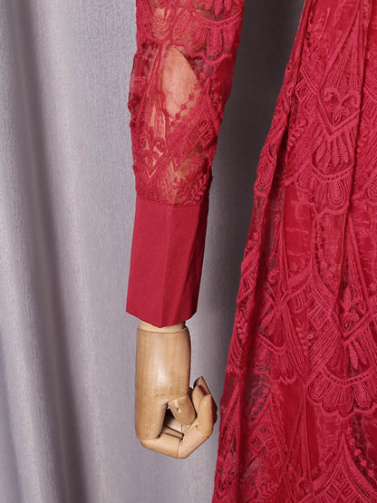 Lace Button Front Midi Dress The Nichole Collection - Official Site