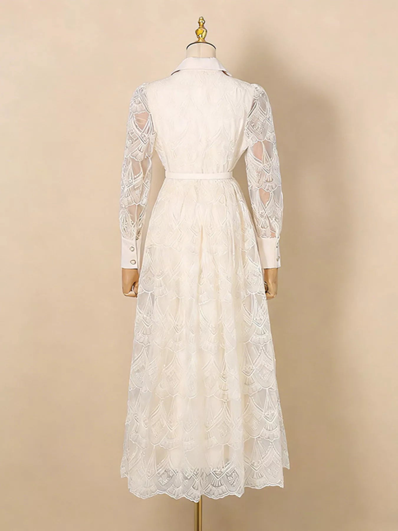 Lace Button Front Midi Dress The Nichole Collection - Official Site