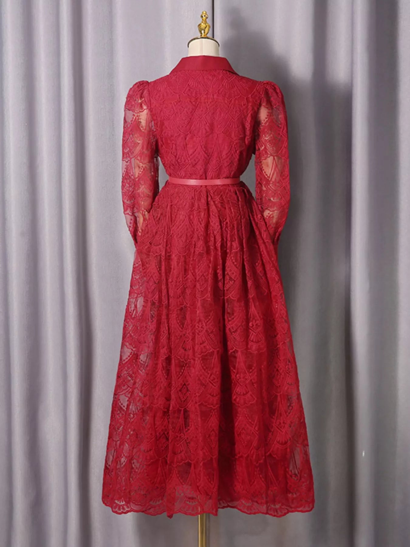 Lace Button Front Midi Dress The Nichole Collection - Official Site