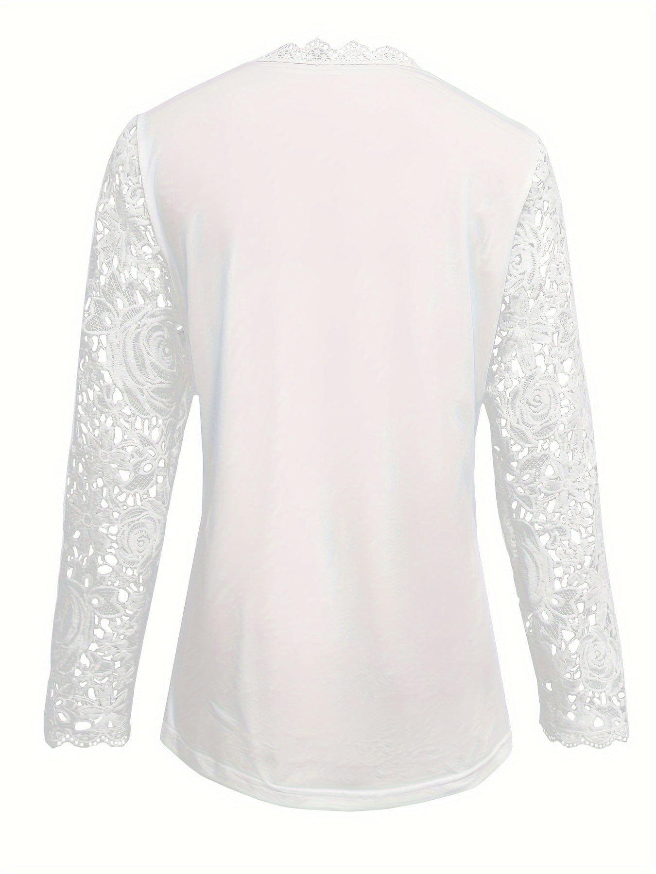 Lace Scallop Trim High-Neck Blouse Shirts & Tops The Nichole Collection