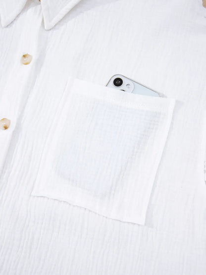 Lace Sleeve Button Down Shirt The Nichole Collection