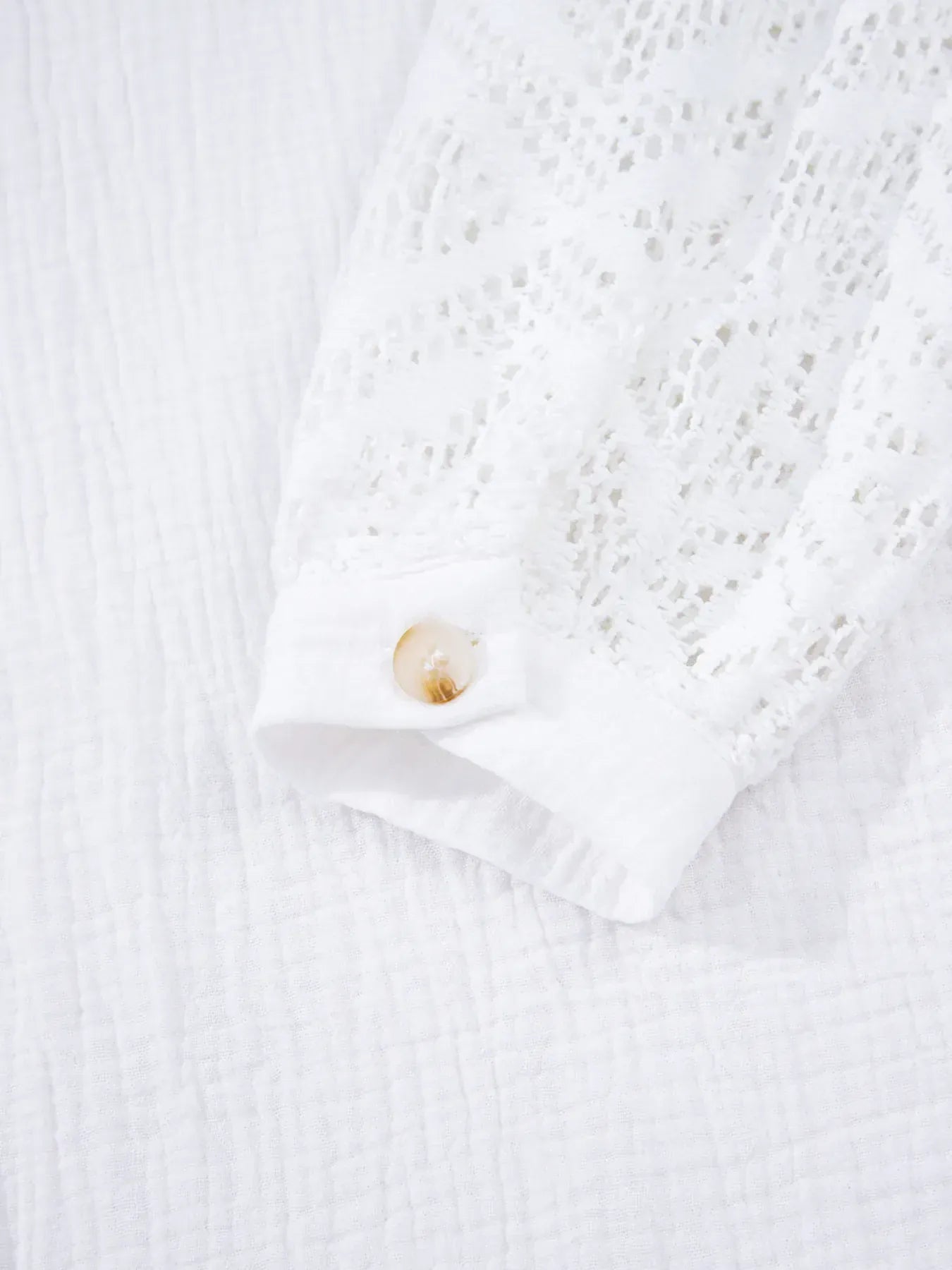 Lace Sleeve Button Down Shirt The Nichole Collection