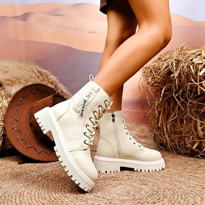 Lace-Up Platform Boots The Nichole Collection